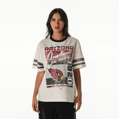 Arizona Cardinals The Wild Collective Women's Vintage Drop Shoulder Oversized Boyfriend T-Shirt Cream | NFL