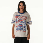 Buffalo Bills The Wild Collective Women's Vintage Drop Shoulder Oversized Boyfriend T-Shirt Cream | NFL