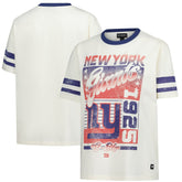 New York Giants The Wild Collective Women's Vintage Drop Shoulder Oversized Boyfriend T-Shirt Cream | NFL