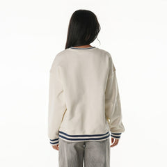 Indianapolis Colts The Wild Collective Women's Oversized Vintage French Terry Sweatshirt Cream | NFL
