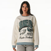 Philadelphia Eagles The Wild Collective Women's Oversized Vintage French Terry Sweatshirt Cream | NFL