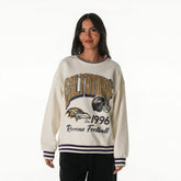 Baltimore Ravens The Wild Collective Women's Oversized Vintage French Terry Sweatshirt Cream | NFL