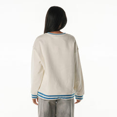Detroit Lions The Wild Collective Women's Oversized Vintage French Terry Sweatshirt Cream | NFL
