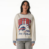 Buffalo Bills The Wild Collective Women's Oversized Vintage French Terry Sweatshirt Cream | NFL