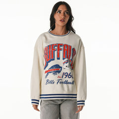 Buffalo Bills The Wild Collective Women's Oversized Vintage French Terry Sweatshirt Cream | NFL