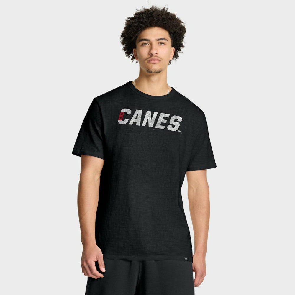 Carolina Hurricanes Fanatics Play Distressed Wordmark Stadium Slub T-Shirt - Black - NHL