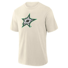 Dallas Stars Fanatics Stadium Slub T-Shirt - Cream - NHL
