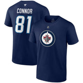 Kyle Connor Winnipeg Jets Fanatics Authentic Stack Name & Number T-Shirt - Navy - NHL