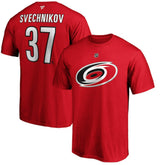 Andrei Svechnikov Carolina Hurricanes Fanatics Authentic Stack Name & Number T-Shirt - Red - NHL
