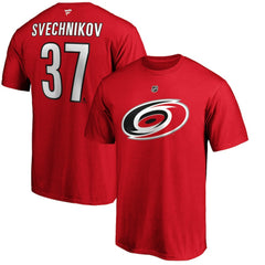 Andrei Svechnikov Carolina Hurricanes Fanatics Authentic Stack Name & Number T-Shirt - Red - NHL