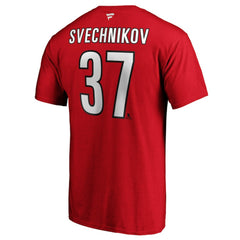 Andrei Svechnikov Carolina Hurricanes Fanatics Authentic Stack Name & Number T-Shirt - Red - NHL