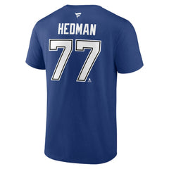 Victor Hedman Tampa Bay Lightning Fanatics Authentic Stack Name & Number T-Shirt - Blue - NHL