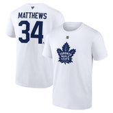 Auston Matthews Toronto Maple Leafs Fanatics Authentic Stack Name & Number T-Shirt - White - NHL