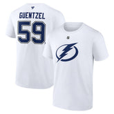 Jake Guentzel Tampa Bay Lightning Fanatics Authentic Stack Name & Number T-Shirt - White - NHL