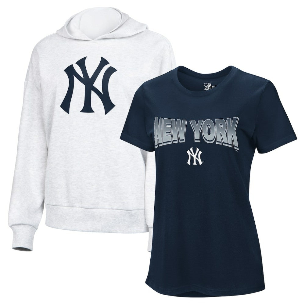 New York Yankees G-III 4Her by Carl Banks Women's T-Shirt and Hoodie Combo Pack - MLB