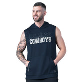Dallas Cowboys MSX by Michael Strahan Tri-Blend Rebound Sleeveless Hoodie Navy | NFL