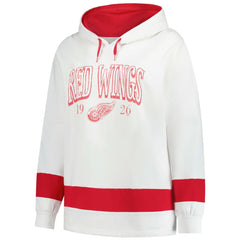 Detroit Red Wings Profile Women's Plus Size Hoodie - White - NHL