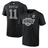Anze Kopitar Los Angeles Kings Fanatics Authentic Stack Name & Number T-Shirt - Black - NHL