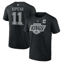 Anze Kopitar Los Angeles Kings Fanatics Authentic Stack Name & Number T-Shirt - Black - NHL