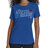 Philadelphia Phillies Starter Women's Groovy Script Team Fitted T-Shirt - MLB