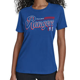 Texas Rangers Starter Women's Groovy Script Team Fitted T-Shirt - MLB