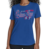 Toronto Blue Jays Starter Women's Groovy Script Team Fitted T-Shirt - MLB
