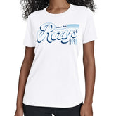 Tampa Bay Rays Starter Women's Groovy Script Team Fitted T-Shirt - MLB