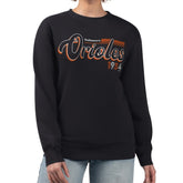 Baltimore Orioles Starter Women's Groovy Script Team Fleece Pullover Sweatshirt - MLB