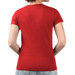Atlanta Braves G-III 4Her by Carl Banks Women's Super-Slim Fit Lightweight Pinstripe Circle V-Neck T-Shirt - MLB