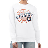 Houston Astros G-III 4Her by Carl Banks Women's Pinstripe Circle Team Fleece Pullover Sweatshirt - MLB
