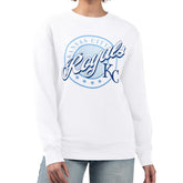 Kansas City Royals G-III 4Her by Carl Banks Women's Pinstripe Circle Team Fleece Pullover Sweatshirt - MLB