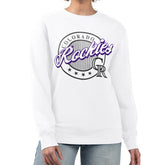 Colorado Rockies G-III 4Her by Carl Banks Women's Pinstripe Circle Team Fleece Pullover Sweatshirt - MLB