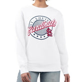 St. Louis Cardinals G-III 4Her by Carl Banks Women's Pinstripe Circle Team Fleece Pullover Sweatshirt - MLB