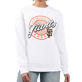 San Francisco Giants G-III 4Her by Carl Banks Women's Pinstripe Circle Team Fleece Pullover Sweatshirt - MLB