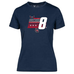 Alexander Ovechkin Washington Capitals Levelwear Women's NHL All-Time Leading Goal Scorer Milestone Stripes Name & Number Maddox T-Shirt - Navy - NHL