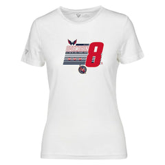 Alexander Ovechkin Washington Capitals Levelwear Women's NHL All-Time Leading Goal Scorer Milestone Stripes Name & Number Maddox T-Shirt - White - NHL