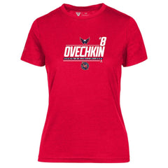 Alexander Ovechkin Washington Capitals Levelwear Women's NHL All-Time Leading Goal Scorer Milestone Name & Number Maddox T-Shirt - Red - NHL