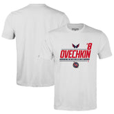 Alexander Ovechkin Washington Capitals Levelwear NHL All-Time Leading Goal Scorer Milestone Name & Number Richmond T-Shirt - White - NHL