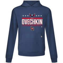 Alexander Ovechkin Washington Capitals Levelwear NHL All-Time Leading Goal Scorer Milestone Stars Name & Number Relay Pullover Hoodie - Navy - NHL