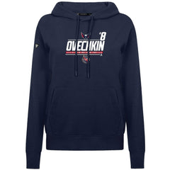 Alexander Ovechkin Washington Capitals Levelwear Women's NHL All-Time Leading Goal Scorer Milestone Stripes Name & Number Adorn Pullover Hoodie - Navy - NHL