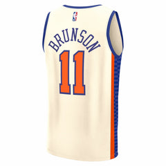 Jalen Brunson New York Knicks 2025/26 City Edition Fast Break Jersey Cream - NBA