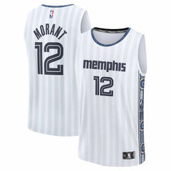 Ja Morant Memphis Grizzlies Youth 2025/26 City Edition Fast Break Jersey White - NBA