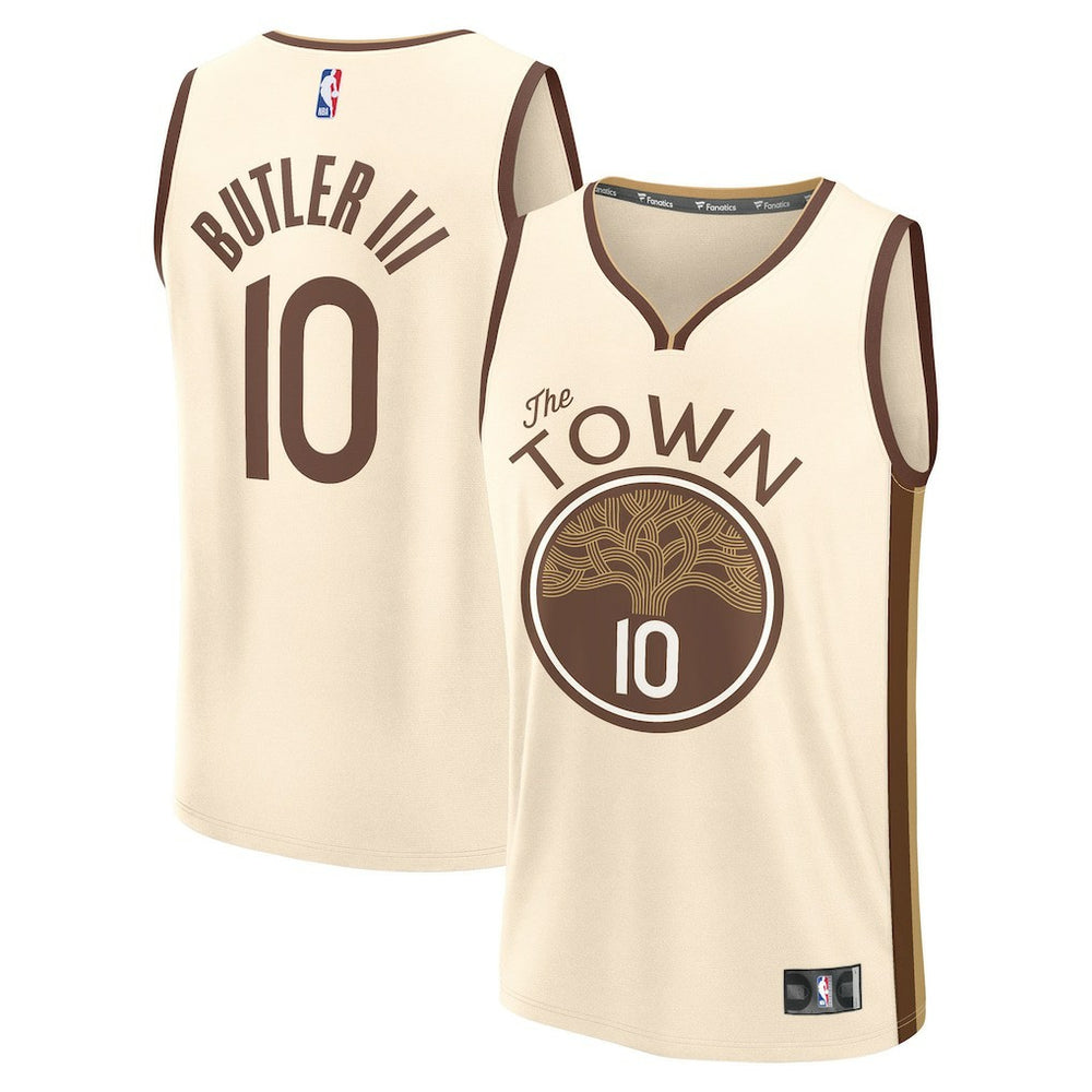 Jimmy Butler III Golden State Warriors Youth 2025/26 City Edition Fast Break Jersey Tan - NBA