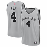 De'Aaron Fox San Antonio Spurs Fast Break Jersey Statement Edition Silver - NBA