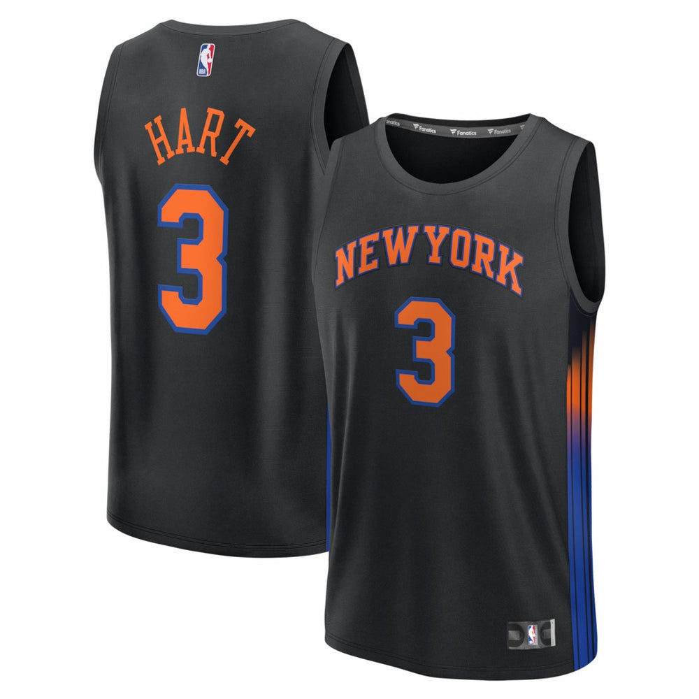 Josh Hart New York Knicks Fast Break Jersey Statement Edition Black - NBA