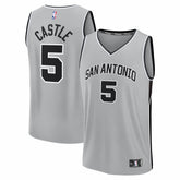 Stephon Castle San Antonio Spurs Youth Fast Break Jersey Statement Edition Silver - NBA