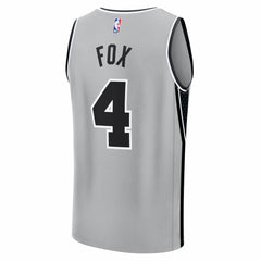 De'Aaron Fox San Antonio Spurs Youth Fast Break Jersey Statement Edition Silver - NBA
