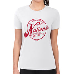 Washington Nationals G-III 4Her by Carl Banks Women's Super-Slim Fit Lightweight Distressed Baseball Team T-Shirt - MLB