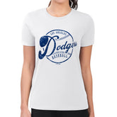 Los Angeles Dodgers G-III 4Her by Carl Banks Women's Super-Slim Fit Lightweight Distressed Baseball Team T-Shirt - MLB