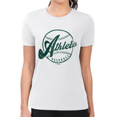 Athletics G-III 4Her by Carl Banks Women's Super-Slim Fit Lightweight Distressed Baseball Team T-Shirt - MLB